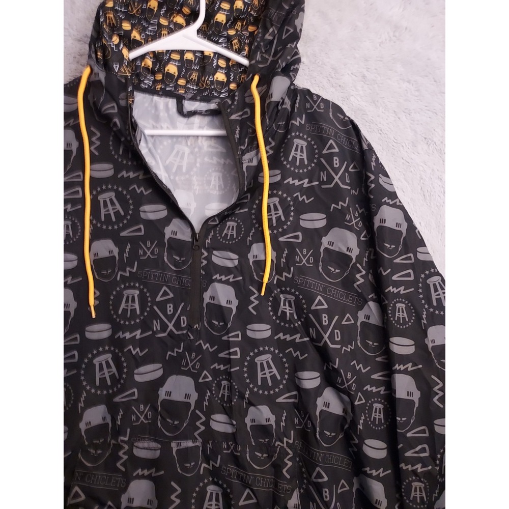 Barstool Sports Jacket Mens Large Spittin Chiclets Quarter Zip Hoodie Drawstring - Picture 4 of 10